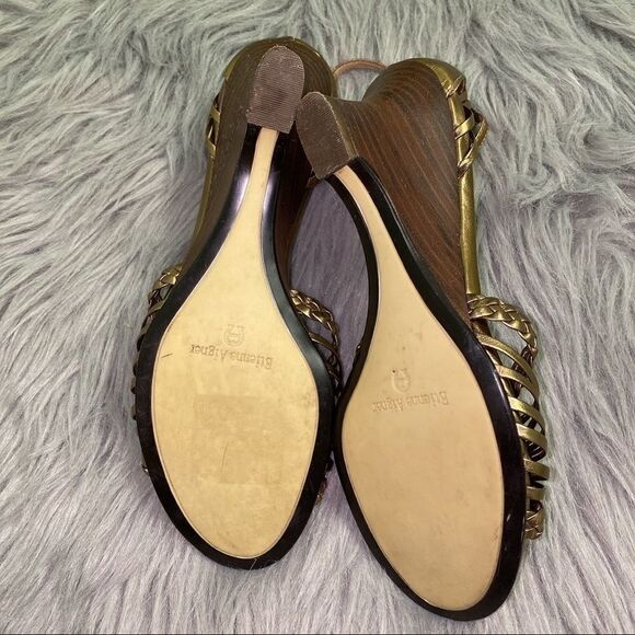 Etienne Aigner Ankle Strap Braided E-tally Wedge - Picture 4 of 9